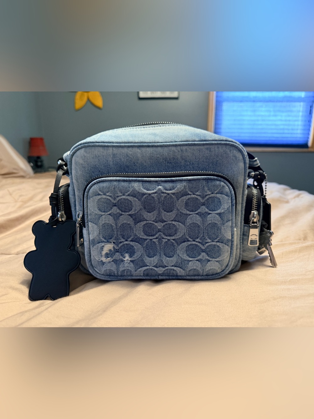 Coach Fletcher Loved Denim Signature Crossbody Bag